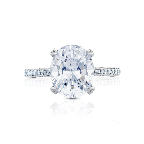 Tacori Platinum RoyalT Oval Diamond Engagement Ring Setting  (0.47 CTW)