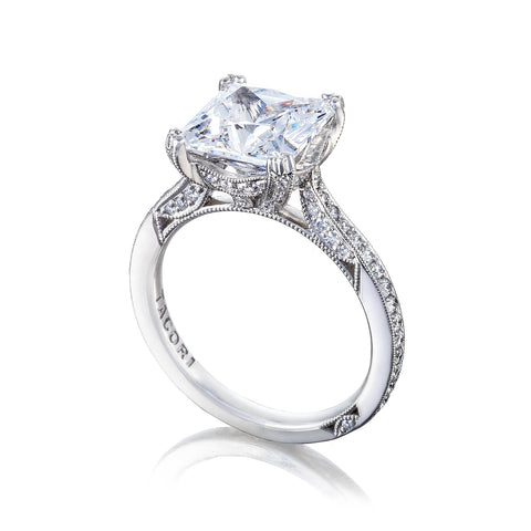 Tacori Platinum RoyalT Princess Diamond Engagement Ring Setting  (0.47 CTW)