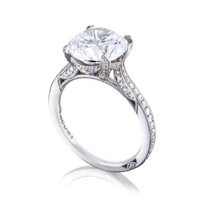 Tacori Platinum RoyalT Round Diamond Engagement Ring Setting  (0.47 CTW)