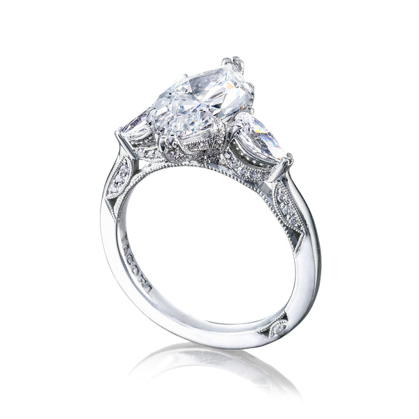 Tacori Platinum RoyalT Marquise Diamond Engagement Ring (0.84 CTW)