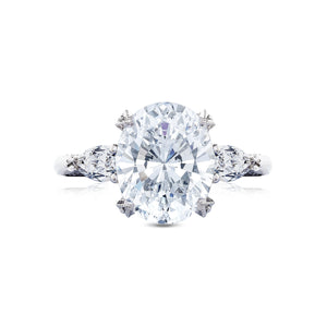 Tacori Platinum RoyalT Oval Diamond Engagement Ring (0.84 CTW)