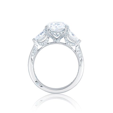Tacori Platinum RoyalT Oval Diamond Engagement Ring (0.84 CTW)