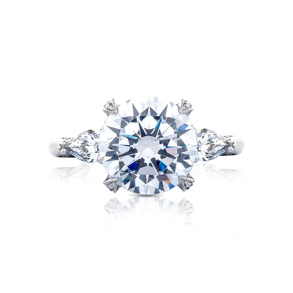 Tacori Platinum RoyalT Round Diamond Engagement Ring Setting  (0.84 CTW)