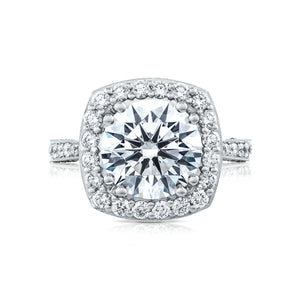 Tacori Platinum RoyalT Round Diamond Engagement Ring Setting   (1.31 CTW)