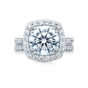 Tacori Platinum RoyalT Round Diamond Engagement Ring Setting   (1.31 CTW)