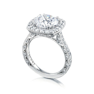 Tacori Platinum RoyalT Round Diamond Engagement Ring Setting   (1.31 CTW)