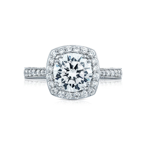 Tacori Platinum RoyalT Round Diamond Engagement Ring Setting   (1.01 CTW)