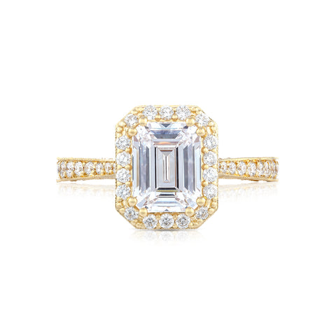 Tacori 18k Yellow Gold RoyalT  Engagement Ring Setting  (1 CTW)