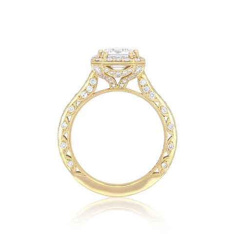 Tacori 18k Yellow Gold RoyalT  Engagement Ring Setting  (1 CTW)