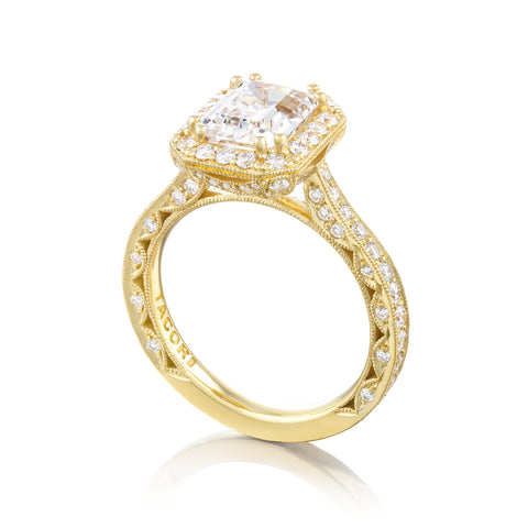 Tacori 18k Yellow Gold RoyalT  Engagement Ring Setting  (1 CTW)