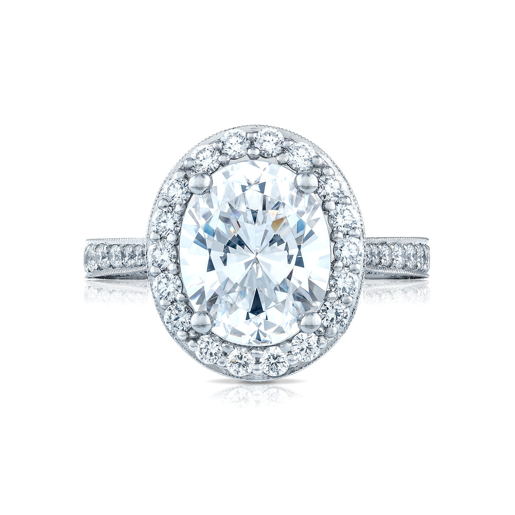 Tacori Platinum  RoyalT Oval Diamond Engagement Ring (1.26 CTW)