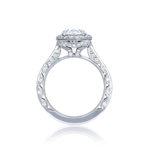 Tacori Platinum RoyalT Oval Diamond Engagement Ring Setting  (0.96 CTW)