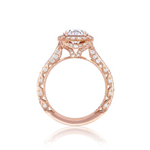 Load image into Gallery viewer, Tacori 18k Rose Gold RoyalT Oval Diamond Engagement Ring (0.96 CTW)