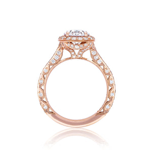 Tacori 18k Rose Gold RoyalT Oval Diamond Engagement Ring (0.96 CTW)