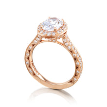 Load image into Gallery viewer, Tacori 18k Rose Gold RoyalT Oval Diamond Engagement Ring (0.96 CTW)