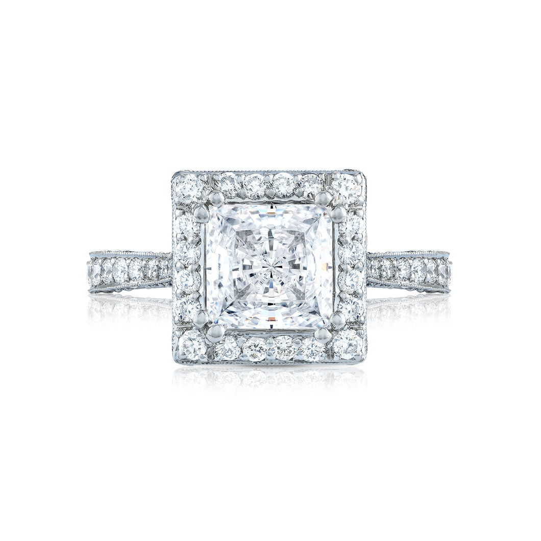 Tacori Platinum RoyalT Princess Diamond Engagement Ring (0.98 CTW)