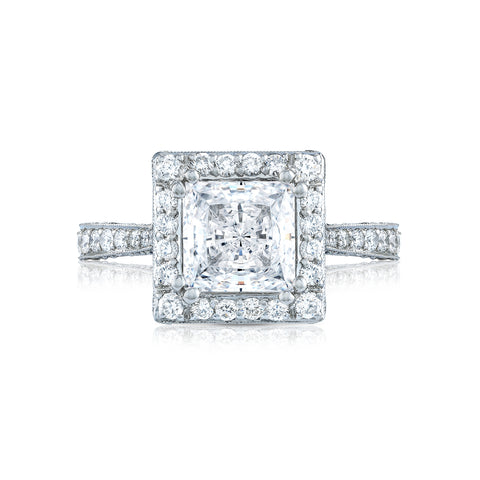 Tacori Platinum RoyalT Princess Diamond Engagement Ring Setting  (0.98 CTW)