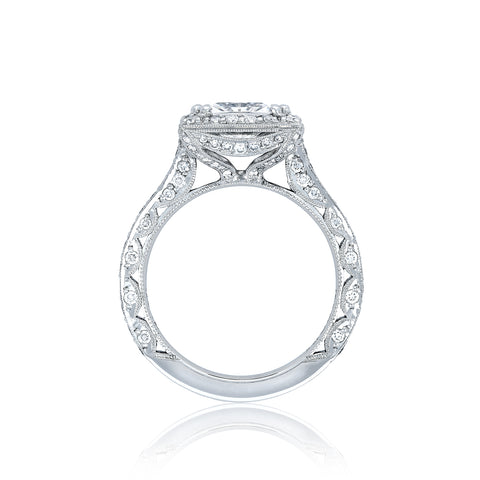 Tacori Platinum RoyalT Princess Diamond Engagement Ring Setting  (0.98 CTW)