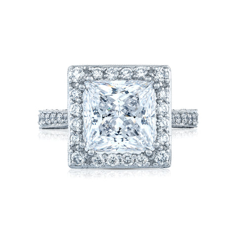 Tacori Platinum RoyalT Princess Diamond Engagement Ring Setting  (1.31 CTW)