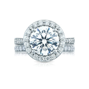 Tacori Platinum RoyalT Round Diamond Engagement Ring (1.22 CTW)