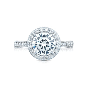 Tacori Platinum RoyalT Round Diamond Engagement Ring Setting  (0.98 CTW)