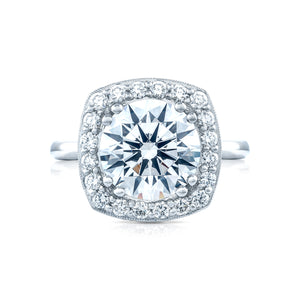 Tacori Platinum RoyalT Round Diamond Engagement Ring (0.82 CTW)