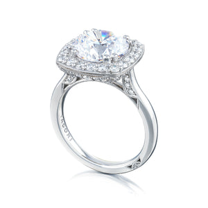 Tacori Platinum RoyalT Round Diamond Engagement Ring (0.82 CTW)