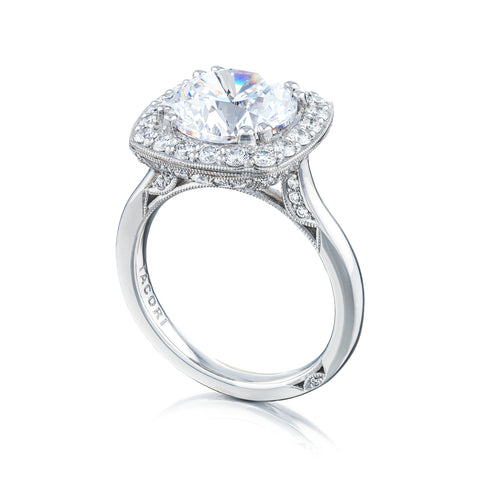 Tacori Platinum RoyalT Round Diamond Engagement Ring Setting   (0.82 CTW)