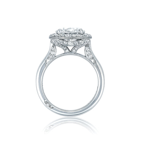 Tacori Platinum RoyalT Oval Diamond Engagement Ring Setting   (0.77 CTW)