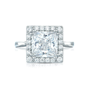 Tacori Platinum RoyalT Princess Diamond Engagement Ring (0.75 CTW)