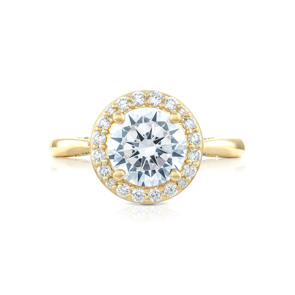 Tacori 18k Yellow Gold RoyalT Round Diamond Engagement Ring Setting   (0.48 CTW)