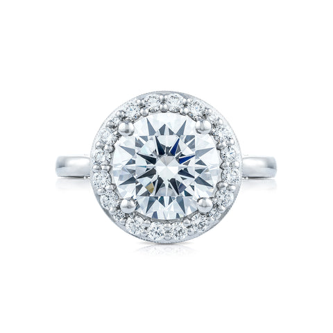 Tacori Platinum RoyalT Round Diamond Engagement Ring Setting  (0.68 CTW)