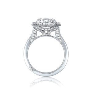 Tacori Platinum RoyalT Round Diamond Engagement Ring (0.68 CTW)