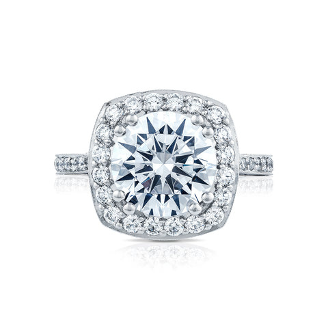 Tacori Platinum RoyalT Round Diamond Engagement Ring (1 CTW)