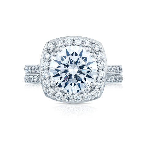 Tacori Platinum RoyalT Round Diamond Engagement Ring (1 CTW)