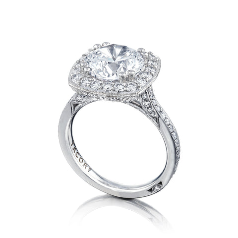 Tacori Platinum RoyalT Round Diamond Engagement Ring (1 CTW)