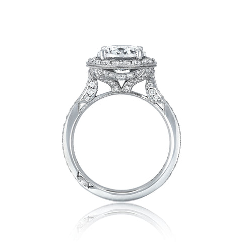 Tacori Platinum RoyalT Oval Diamond Engagement Ring Setting  (0.92 CTW)