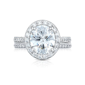 Tacori Platinum RoyalT Oval Diamond Engagement Ring (0.8CTW)