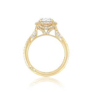 Tacori 18k Yellow Gold RoyalT Oval Diamond Engagement Ring (0.7 CTW)
