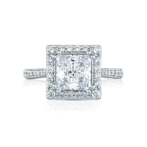 Tacori Platinum RoyalT Princess Diamond Engagement Ring Setting   (0.73 CTW)