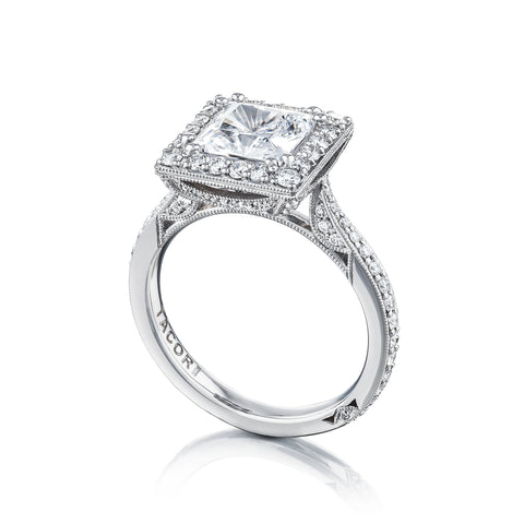 Tacori Platinum RoyalT Princess Diamond Engagement Ring Setting   (0.73 CTW)