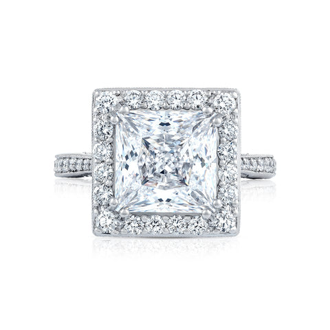 Tacori Platinum RoyalT Princess Diamond Engagement Ring Setting  (1.06 CTW)