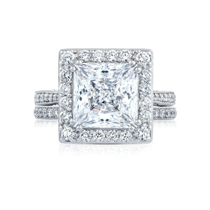 Tacori Platinum RoyalT Princess Diamond Engagement Ring (1.06 CTW)