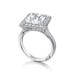 Tacori Platinum RoyalT Princess Diamond Engagement Ring (1.06 CTW)