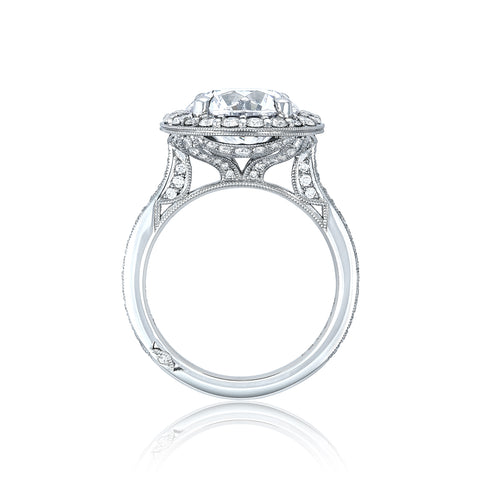 Tacori Platinum RoyalT Round Diamond Engagement Ring Setting  (0.97 CTW)