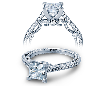 Verragio Insignia Princess Diamond Engagement Ring Setting  (0.25 CTW)