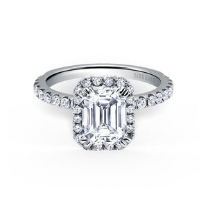 KirkKara Carmella Emerald Diamond Engagement Ring (0.38  CTW)