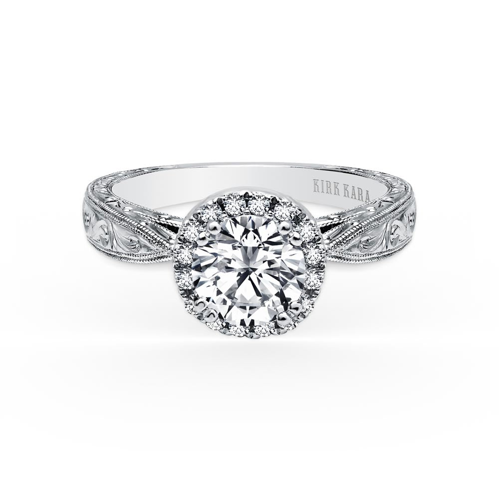 KirkKara Carmella Round Diamond Diamond Engagement Ring (0.17 CTW)