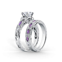 Load image into Gallery viewer, KirkKara Dahlia Round Diamond Diamond Engagement Ring (0.12 CTW)