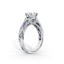 Load image into Gallery viewer, KirkKara Dahlia Round Diamond Diamond Engagement Ring (0.12 CTW)